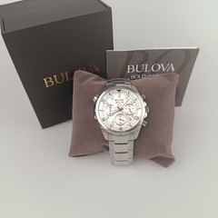 Bulova 96B255 Marine Star Men’s 43mm Stainless Steel White Dial Quartz Watch