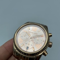 Michael Kors Lexington Womens Watch 38mm Chronograph MK-5569 New Battery 6.25″