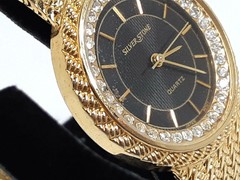 [A1R] SILVER STONE Rhinestone Bezel Women’s JMM1253 [z8p]