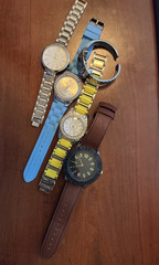 Lot of 5 various brands of watches untested See Photos and Descriptions