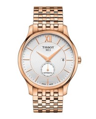 Tissot Tradition Automatic Men’s Watch Rose Gold Case & Band Exhibition Caseback