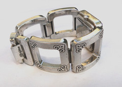 Brighton Bellerive Silver Fold Over Wrist Watch