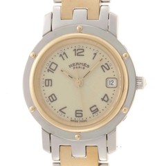 Used HERMES clipper combination CL4.220 plating Wrist watch Women Quartz