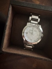 Michael Kors Women’s Quartz Silver Stainless Bracelet Logo Dial Watch w/ Box