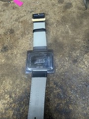 Flud Dj Turntable Watch Silver And Black New Leather Band