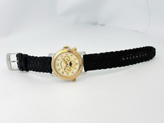 Tommy Bahama TB1065 Pineapple Dial Moon Phase calendar Brown Croco Woven Strap