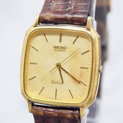 Seiko Dolce 9531-5000 Quartz Watch SGP30 Gold Dial Vintage 1986
