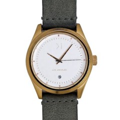 MVMT Men’s Time Crusher Los Angeles Rose Gold Wrist Watch 38mm Genuine Leather