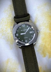 Columbia Men’s Olive- Green Watch Water Resistant Fabric Strap