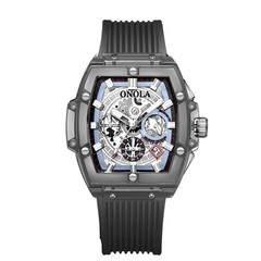 ONOLA Men Quartz Watch Multifunction Chronograph Waterproof Luminous Transparent
