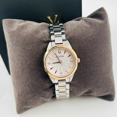 Bulova Sutton 98P200 Women’s Two Tone Quartz Stainless Steel Watch 28mm New/Box
