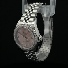 2018 Rolex Lady-Datejust 279384RBR Pink Diamond Dial & Bezel Jubilee 28mm