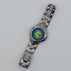 Lorus LR0614 30mm Teal Sunburst Dial Stainless Steel Quartz Watch 100FT