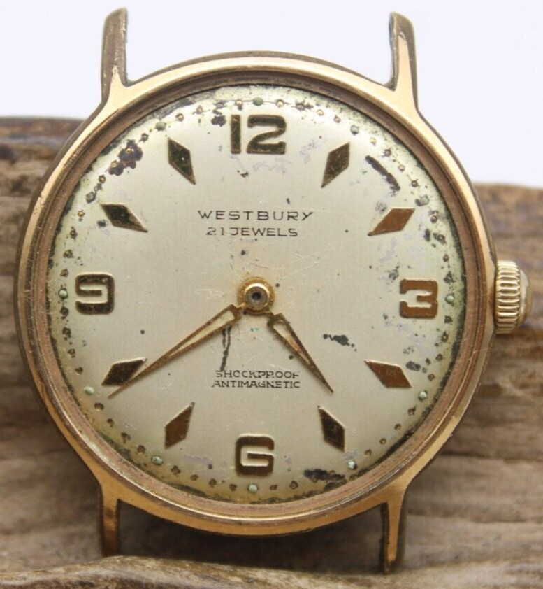 WESTBURY MEN’S WRIST WATCH 21j 32.6mm 18.3mm LUG FOR REPAIR (PD3)