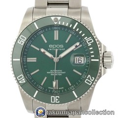 EPOS Sportive Diver 3504GR Swiss Automatic Stainless Steel Green Dial #M-812
