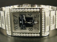 Mens Aqua Master White Finish Genuine 9.05CT Diamond Watch