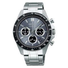 Seiko Selection SBTR027 Men’s Chronograph Watch Blue Grey Dial Quartz Steel