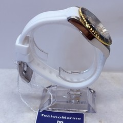 TechnoMarine Manta Sea Men’s Watch – 42mm, White w Gold Dial (TM-225127) – NEW