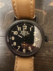 Shinola The Runwell 41mm Black Dial Black Men’s Quartz Watch