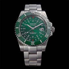 WANCHER “ASTRONAUT3” Green Automatic Mechanical Men Watch NEW Japan
