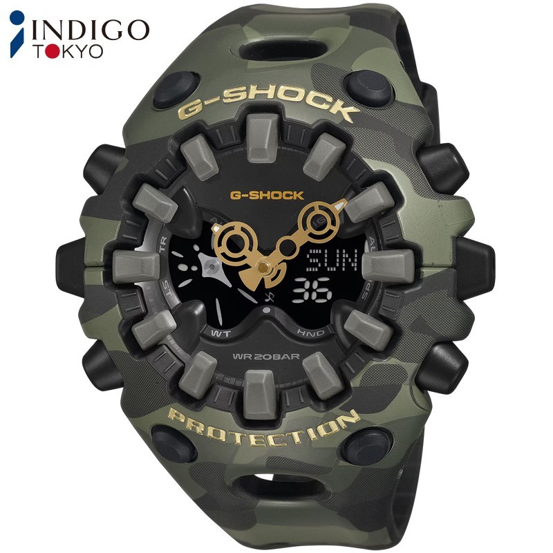 Casio G-Shock GA-V01CMG-3AJF BOLD CAMO AND GOLD Black Dial 58.2mm Watch