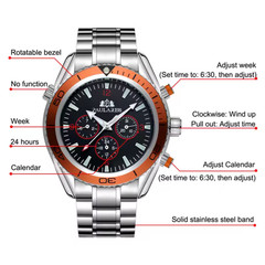 PAULAREIS Mens Watches Luxury Mechanical Watch for Men Stainless Steel Watch