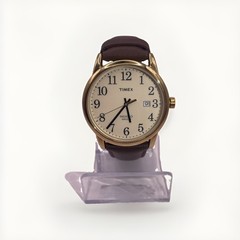 Timex TW2P75800, Men’s Easy Reader Brown Leather Watch, Indiglo, Date, No Box