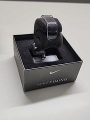 Nike Oregon Series Mens Stainless Black Leather Steel Digital Chrono Watch