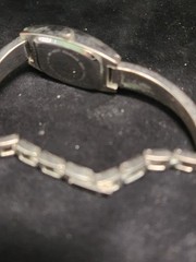 SO Ladies Silver Tone Crystal Accent Watch Running S1