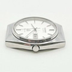 Seiko Quartz Type II 7123-7000 White Linen Dial 34mm Day Date Vintage ST. Steel