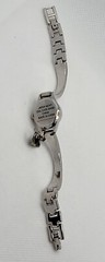 Ladies Jean Mark Petite Round Silver Tone Blue Dial Analog Watch I1