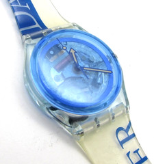 Swatch Daimler Chrysler Watch Blue White Clear Original Box & Papers New battery