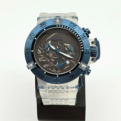 INVICTA Subaqua 50mm Silver Blue Koi Fish Men’s Watch 24358