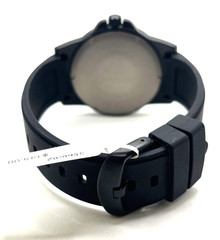 New Boccia Titanium Men’s Quartz Watch – Closeout Model, Black Band, Yellow Dial