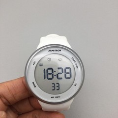 Armitron Pro Sport Mens Watch 43mm White Digital WR165FT Alarm 40/8423