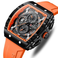Curren Quartz Chronograph 3ATM Luminous Orange Strap Men’s Watch