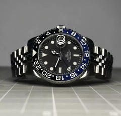 Custom 40mm “Batman/Batgirl” GMT Style Diver Mod Watch NH34 Automatic