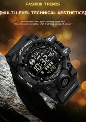 SANDA Men Outdoor Sports Watch Waterproof LED Analog Digital Show Multifunction
