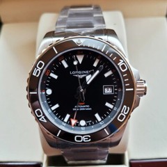 New Longines HydroConquest GMT 41mm Black Dial Steel Men’s Watch L37904566