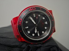 Invicta Men’s Pro Diver Watch 32329 Black Face with Red Silicone Band