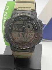 Casio AE-1000W World Time Digital Watch 10 Year Battery 100M WR Illuminator New
