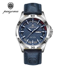 PAAZOMU Men’s Luxury Sport Watch – Waterproof Luminous Quartz Leather Wristwatch