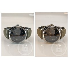 [A3P] Seagull Manual Winding Italian Military Style Green Leather Men [k9s]