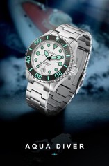 Cadisen Aqua Diver 40mm Citizen Miyota Automatic Dive Style Sports Watch White