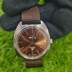 Vintage HMT Kohinoor 38mm Brown Dial Hand-Winding Mechanical Watch Refurbished
