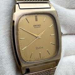 Vintage Made in 1981 Working Seiko Dolce super hard alloy stripe 5931 5341