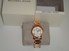 MICHAEL KORS Women’s Janey Rose Gold Watch 35mm MK3530 Crystals Roman Numerals