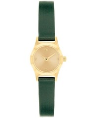 Calvin Klein Womens CK Contemporary Green Leather Strap Watch 18mm Cha