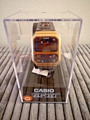 Casio Pac-Man Limited Edition Digital Quartz Watch Black Gold Backlight Box