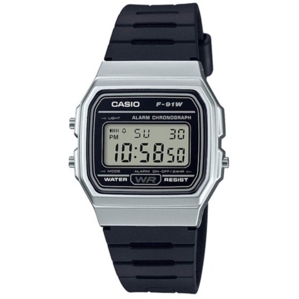 Casio F-91WM Digital Watch – Silver & Black